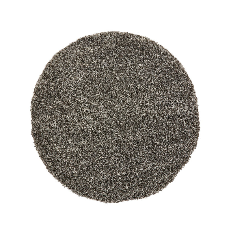 Bainbrudge area rug Machine Woven Circle Silver