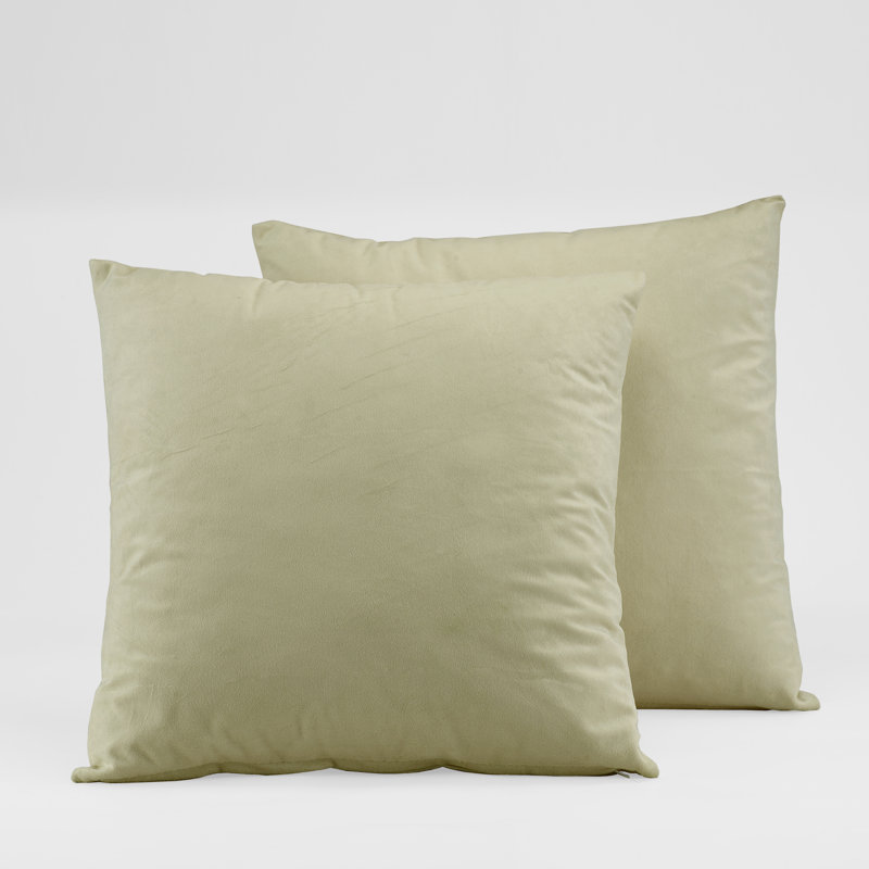  Housses de coussin Signature en velours - Housses de coussin décoratives, Beige frais