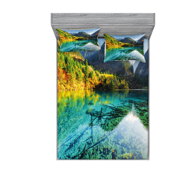 Microfiber Sheet Set, Queen Sheet Set with Fitted Sheet