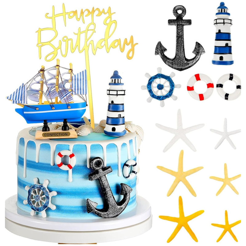 Ensemble de gâteau 19 pièces Nautical Pirate