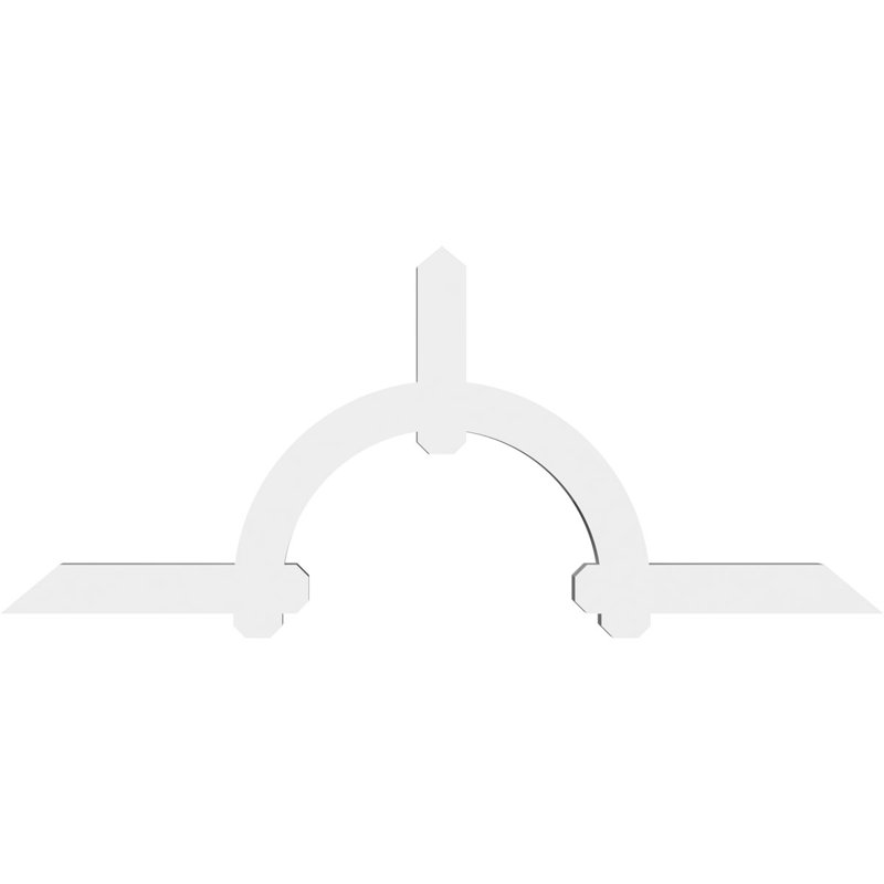 Support de pignon en PVC de qualité architecturale Ericson, H 30 po x l 72 po (pas: 10/12), P 4 po x F 4 po