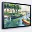 «Boat in River Watercolor», reproduction sur toile-26695173