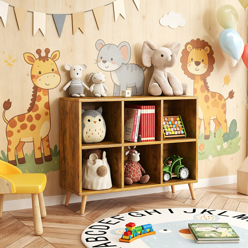 72cm H x 92cm W Bookcase, Rustic Brown