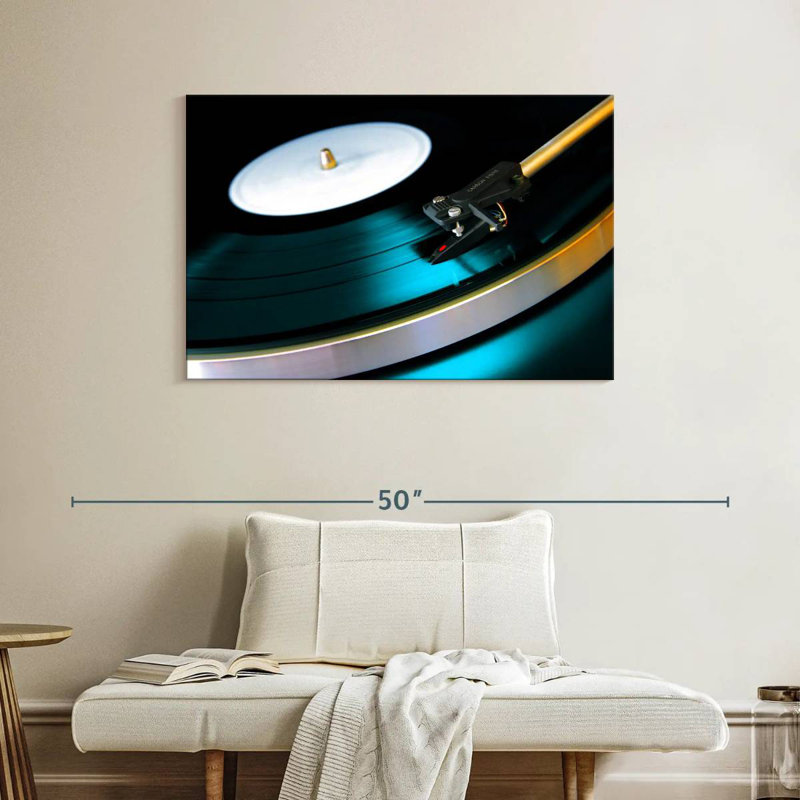 Abarca Playing Vinyl Record, 26" H x 39" W