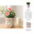 Decorative Indoor and Outdoor Planter with Painted Flower Design - Stylish and Cute Flower Pots for Living Room, Patio, or Home Decor - White & Pink-2143529108