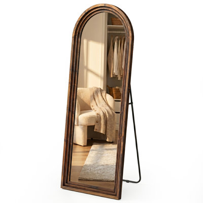 Full Length Mirror Solid Wood Frame Standing Floor Mirror Wall Mirror