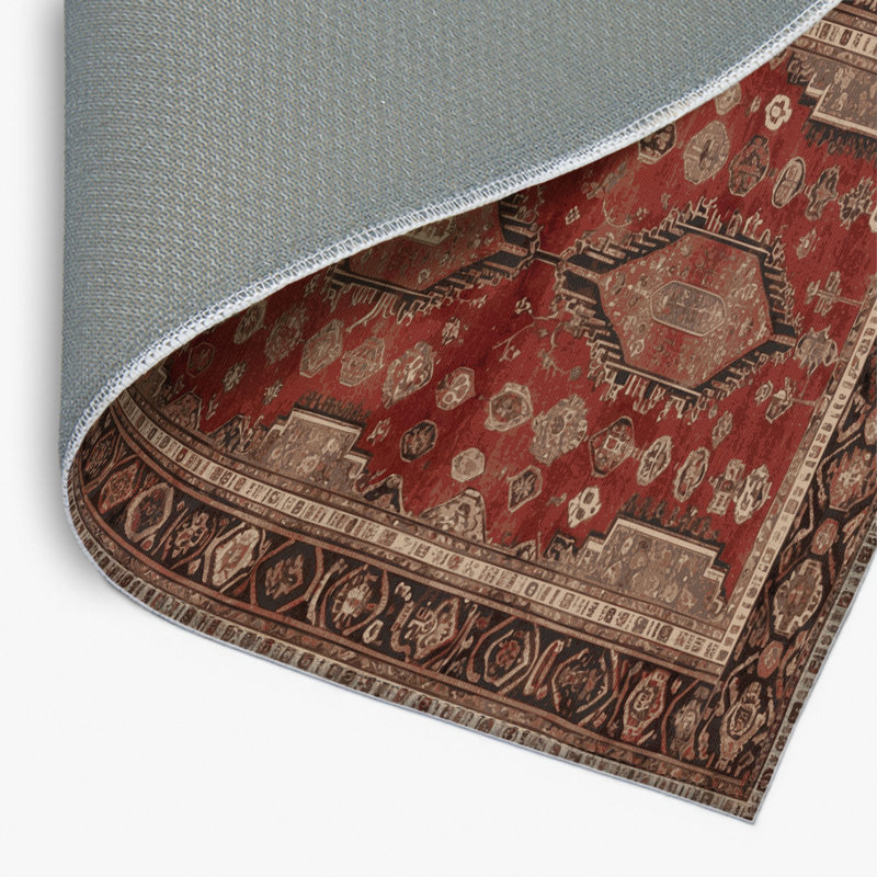 Turkish Brown Indoor and Outdoor Area Rug, Rectangle 9' x 12'