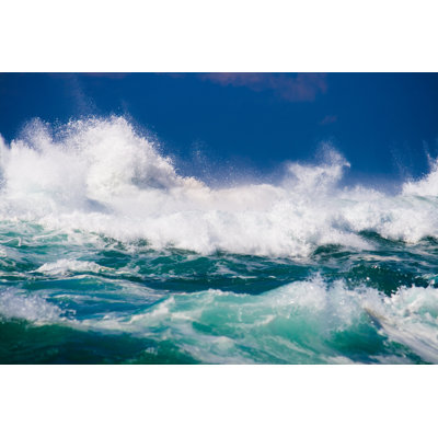 Powerful Ocean Wave by Michaeljung - Wrapped Canvas Photograph