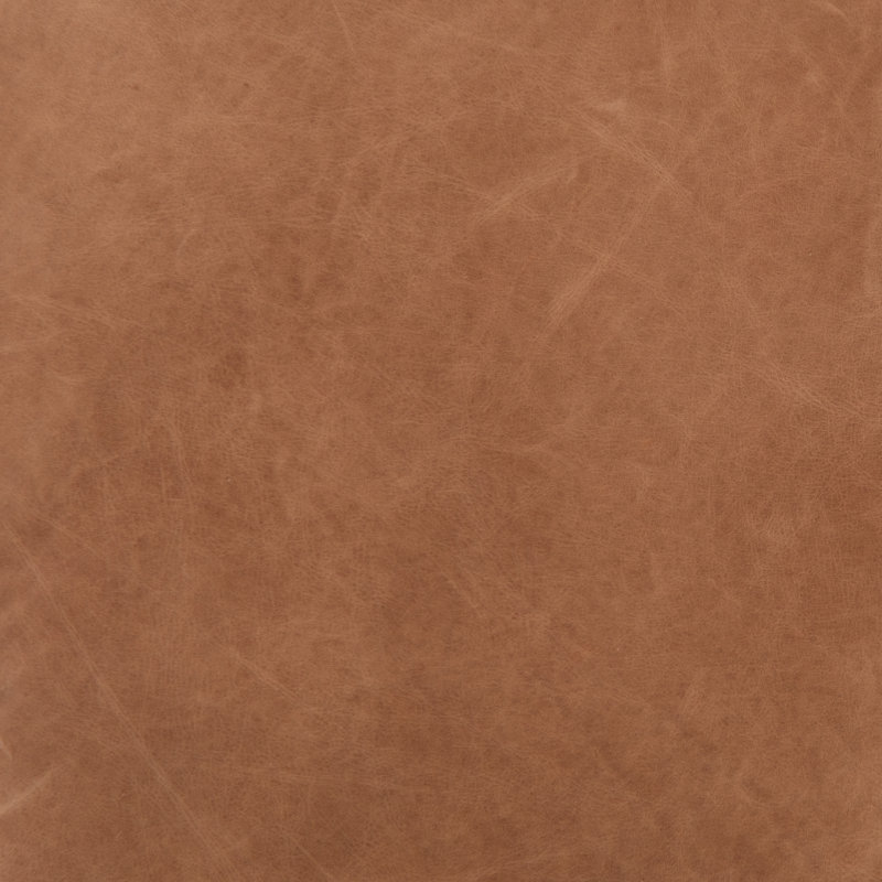 Taryn Slipcovered Side Chair, Brown Genuine Leather, Iron