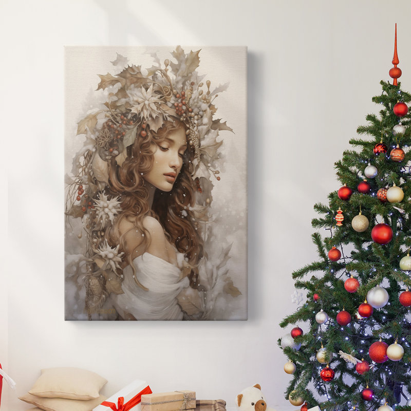Art des Fêtes de Noël - Toile tendue avec châssis DCC, H 36 po x l 24 po