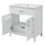 Meuble-lavabo de 30 pouces avec lavabo en céramique et beaucoup de rangement - le choix parfait pour les petites salles de bain-2127672279
