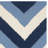 Rodgers Hand Woven Flat Weave Wool/Cotton Chevron Rug in Navy/Light Blue-1230978159