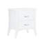 Table de chevet rectangulaire avec 2 tiroirs à finition blanche et table de chevet blanche