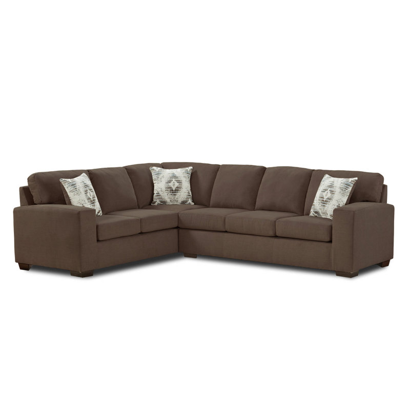 Canapé modulaire d'angle, 100% polyester brun