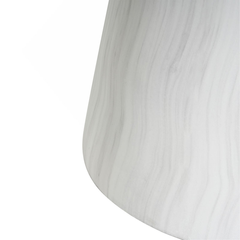 Table d'appoint d'extérieur en travertin Ponti, Blanc