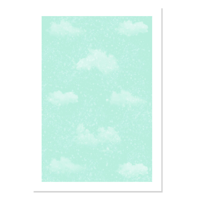 Art unique de nuages scintillants, H 40 po x l 28 po x P 1 po, Papier