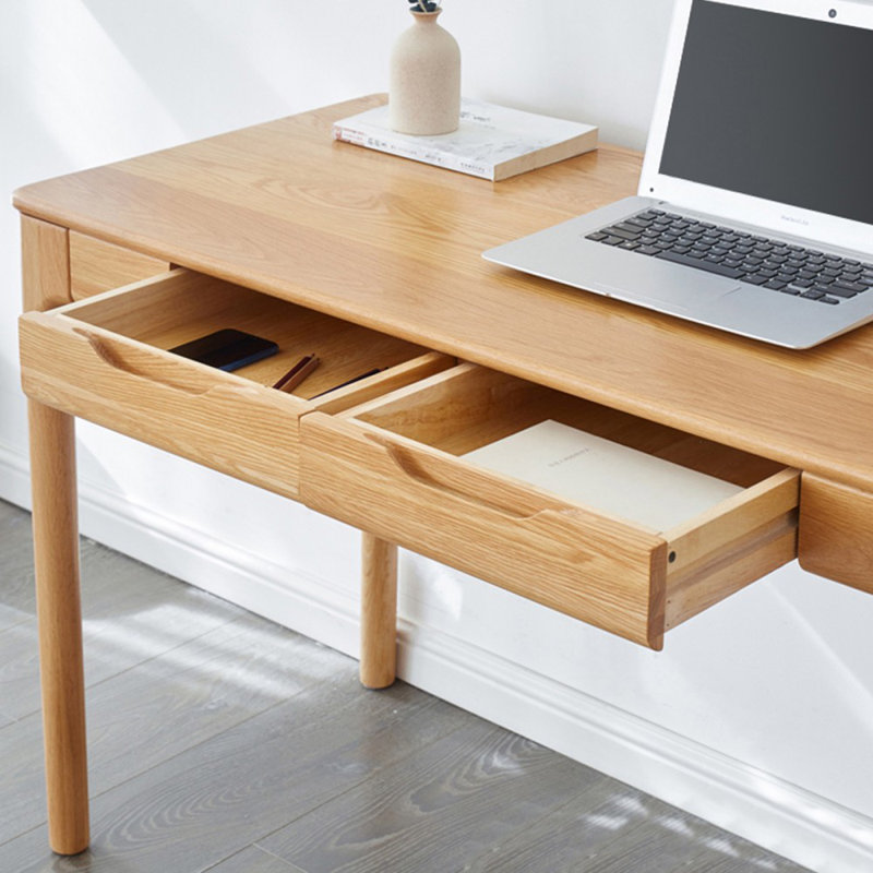 Bureaux rectangulaires en bois massif Burlywood, H 29,92 po x l 47,24 po x P 22,05 po