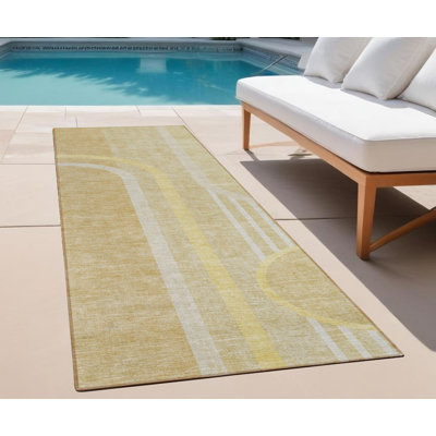 Tapis de couloir d'extérieur 8 po beige