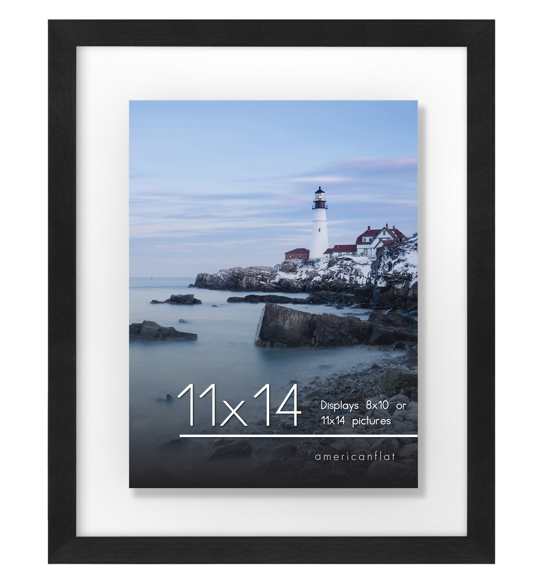Snap 16x20 Float Frame For Floating Display of 11x14 Image, White 