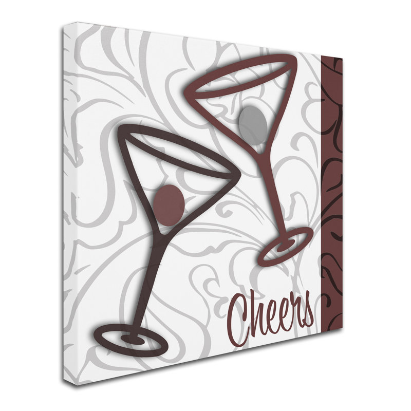 «Cheers II» par Jadaya, impression sur toile tendue, H 14 po x l 14 po x P 2 po