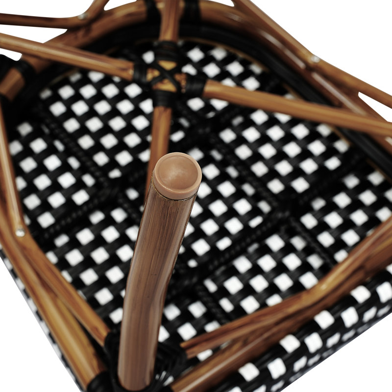 Chaises Paris empilables Cloquet, Noir / blanc / naturel, 2