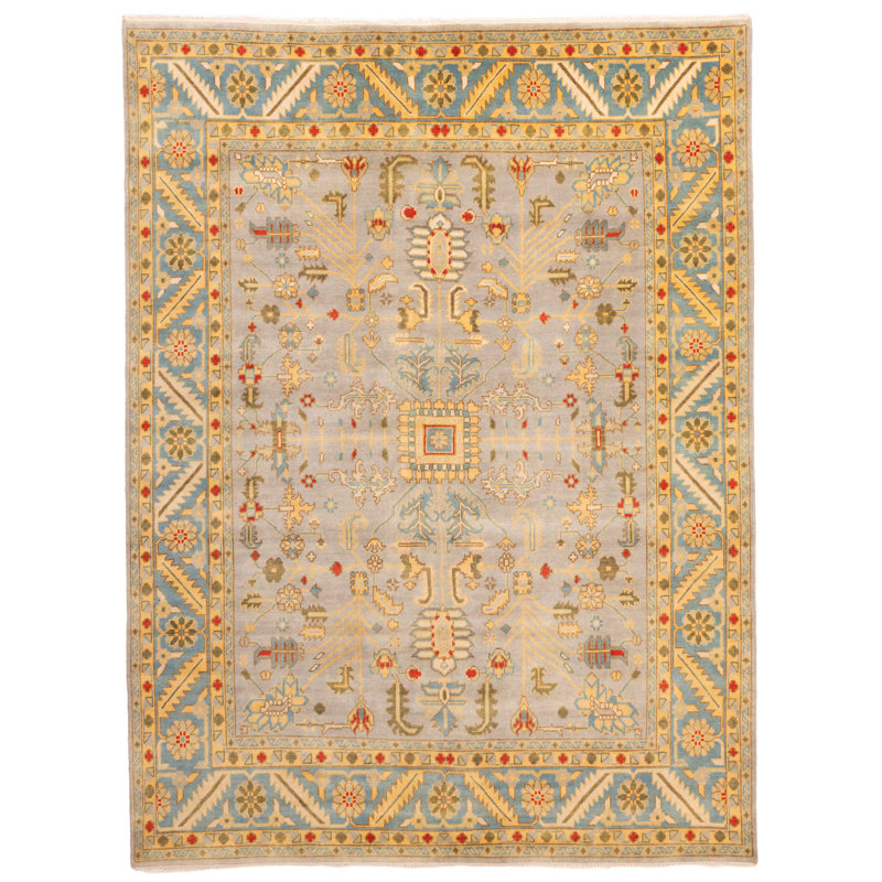 Tapis gris Serapi Heritage 9 pi 11 po x 11 pi 11 po
