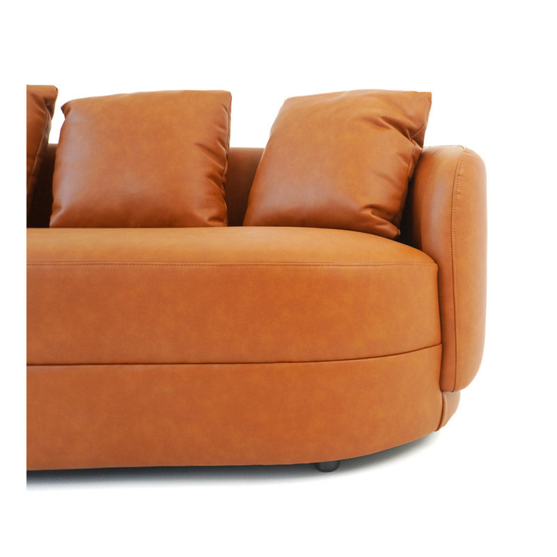 Dylan Modern Cognac Leather Sofa