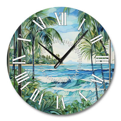 Horloge murale Tropical Beach