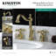Robinet de salle de bain à deux poignées et à 3 trous à fixation sur comptoir avec bonde mécanique Kingston Brass-50762616