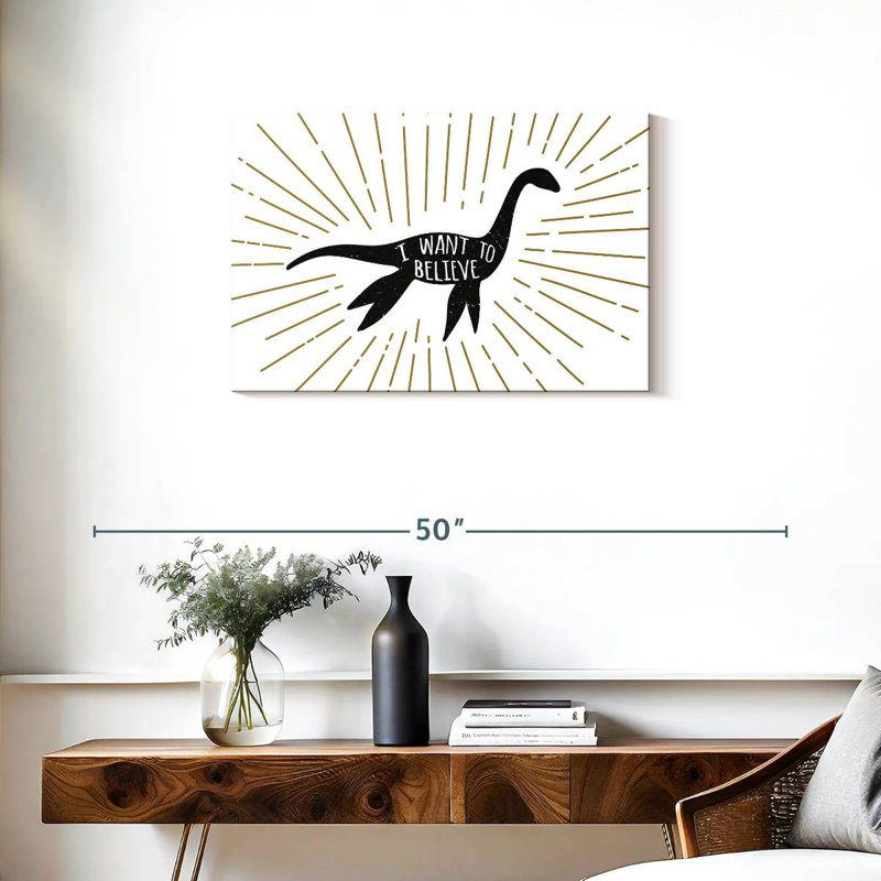 Believe In Loch Ness, 20" H x 30" W