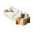 Beige Polyester Modular Sofa cushion Loveseat