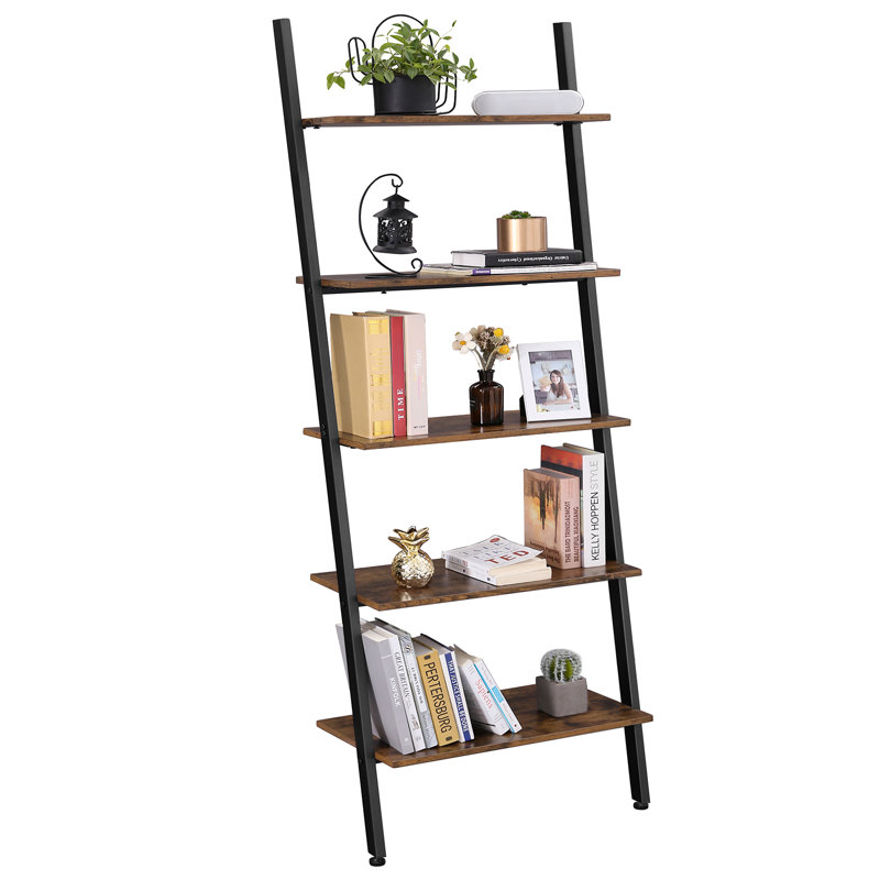 Dianna 186.5cm H x 64cm W Iron Ladder Bookcase