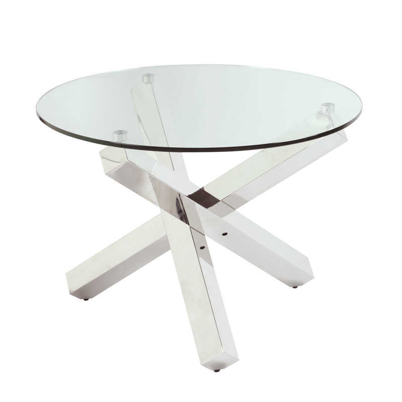 Yuliy Contemporary 26" Round Lamp Table