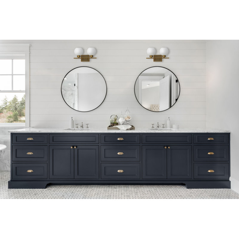 Éclairage pour meuble-lavabo à intensité variable Aimur, Or naturel, 2