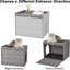 Enceinte pour litière en rotin Boho - table de bout cachée avec tapis amovible, grande caisse pour animaux de compagnie-602239764