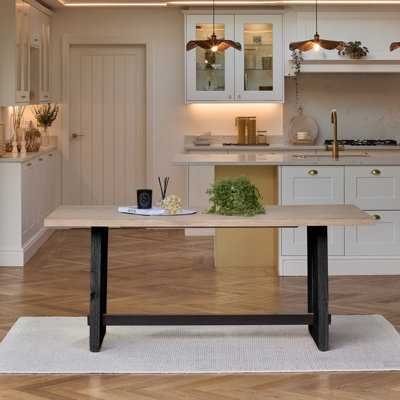 Solid Wood Base Dining Table