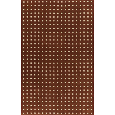 Lang Rust Hand-Tufted Geometric Wool Rug