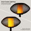 Lampe solaire d'extérieur rétro avec deux modes d'éclairage et une hauteur réglable, ensemble de 2
