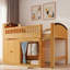Lit mezzanine avec armoire de rangement, garde-robe et DEL-806182396