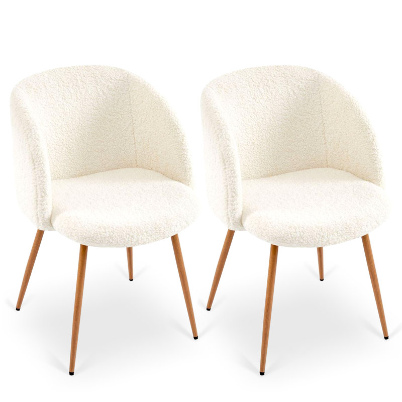 Maxton Fuax Fur Chair, Ivory
