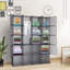 Meuble de rangement pour chambre à coucher avec placard intégré, cadre en métal, dimensions : 14,5 x 58 x 70 pouces.