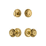 Nostalgic Warehouse Rope Rosette Entry Set with Meadows Knob