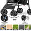 Chariot de transport pliable pour chien, poussette, 4 roues-93312235