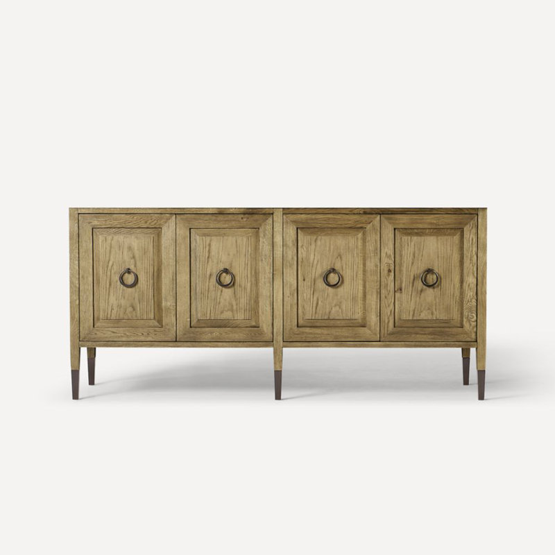 Willowmere 71" Double Bathroom Vanity Base Only, Weathered Oak Drift/Antique Bronze
