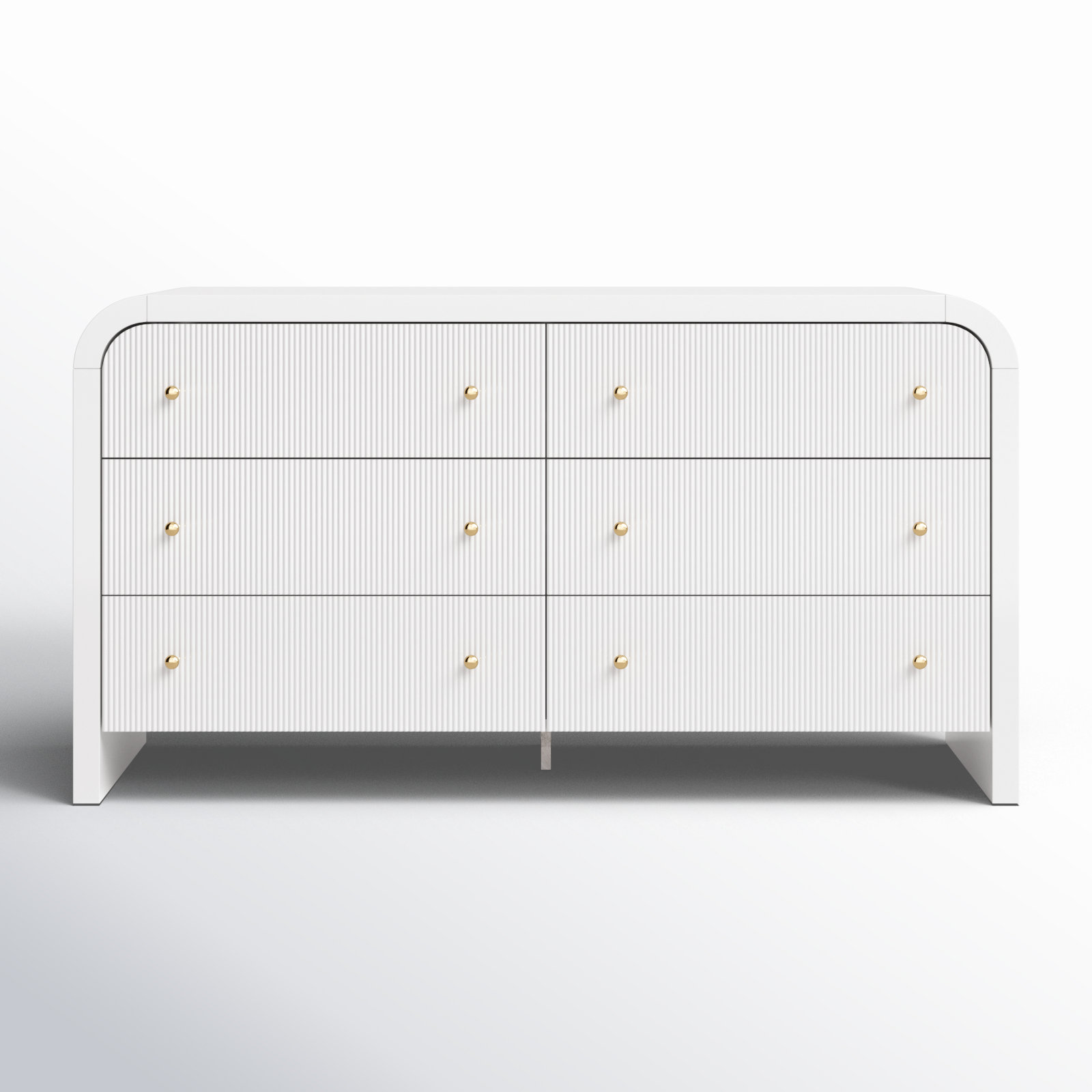 Liabella 6 Drawer 62" W Dresser, White