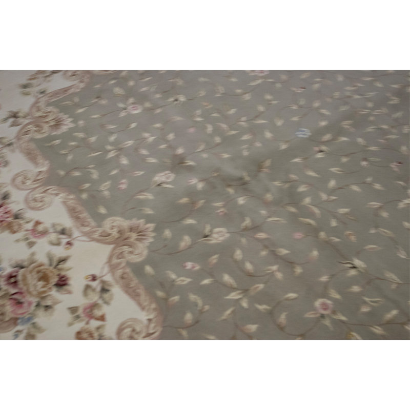 Handmade Silk and Wool Area Rug