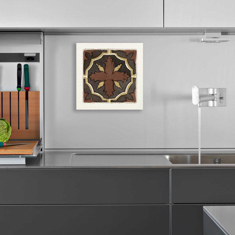 'Moroccan Tile Pattern V' by Stellar Design Studio, Acrylic Glass Wall Art, 12" H x 12" W x 0.13" D