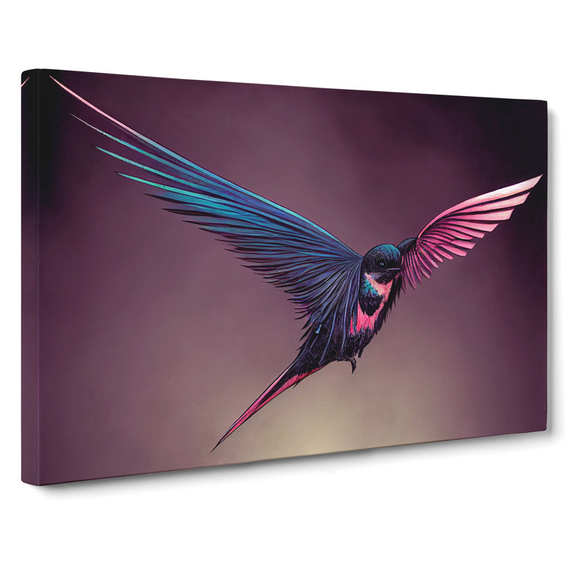 Inspirational Swallow Bird - Wrapped Canvas, 40cm H x 60cm W