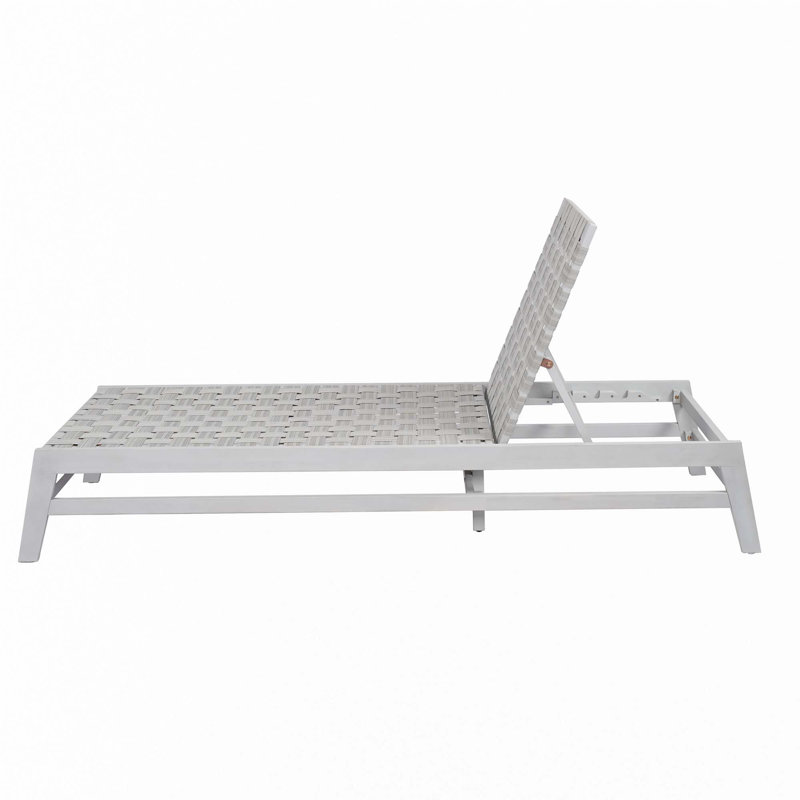 Outdoor Rope Chaise Lounge, Gray