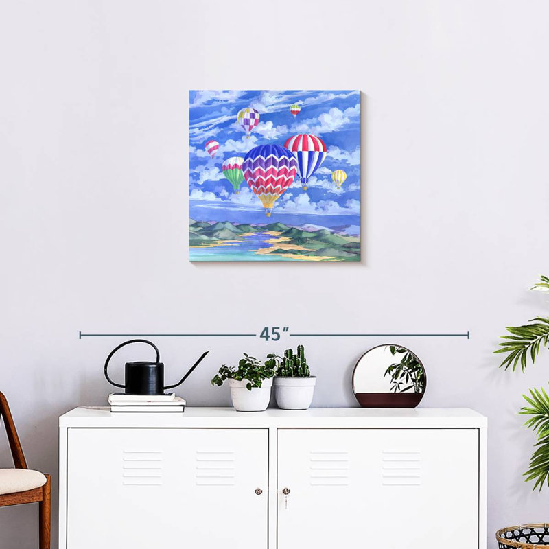 Mehar ballons, peinture, H 20 po x l 20 po